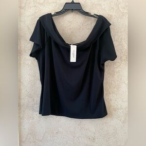 No Comment Plus Cowl Neck Cap Sleeve Size 3X (Junior Plus)